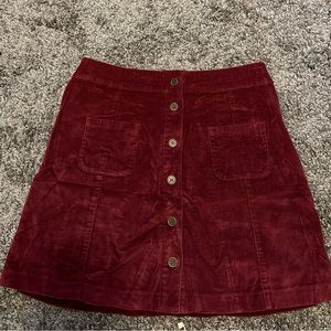Size 5 Burgundy Corduroy Skirt